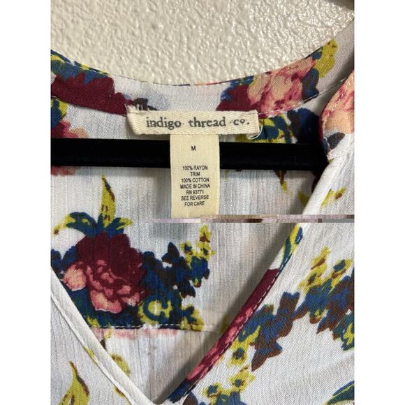 Lot Of 2 Indigo Thread Co Peasant Tunic Tops Boho Hippie Fairy Women’s Size M - Picture 9 of 11